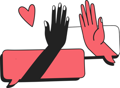 2 hands give hi5
