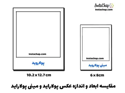 سایز عکس پولاروید و مینی پولاروید